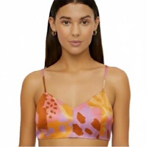 NWT! Christian Lacroix Abstract Animal Print Crop Top Size Small